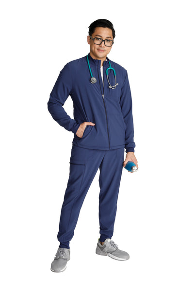 Navy - Cherokee Collection Men's Zip Front Jacket