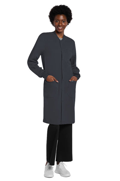 Pewter - Project Lab by Cherokee 40" Unisex Snap Front Lab Coat