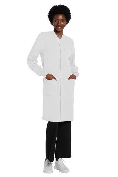 White - Project Lab by Cherokee 40" Unisex Snap Front Lab Coat