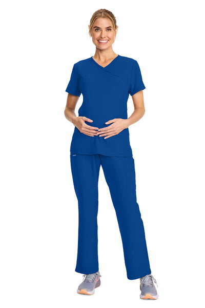 Galaxy Blue - Cherokee Workwear Originals Ultra Maternity V-Neck Top