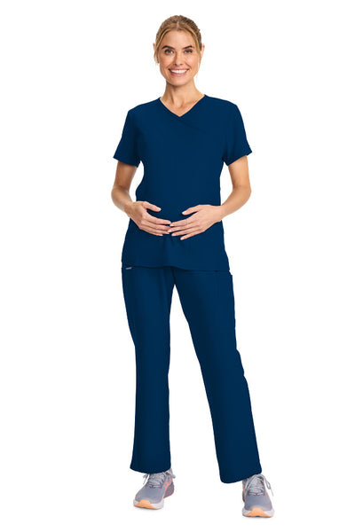 Navy - Cherokee Workwear Originals Ultra Maternity V-Neck Top