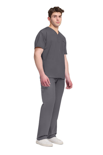 Pewter - Cherokee Achieve Men's V-Neck Top