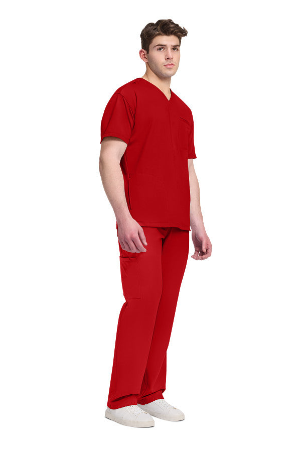Red - Cherokee Achieve Men's V-Neck Top