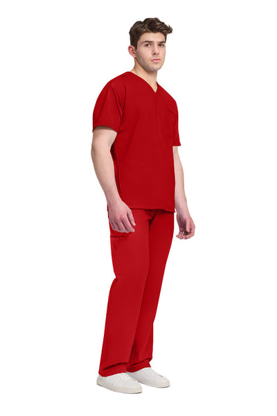 Red - Cherokee Achieve Men's V-Neck Top