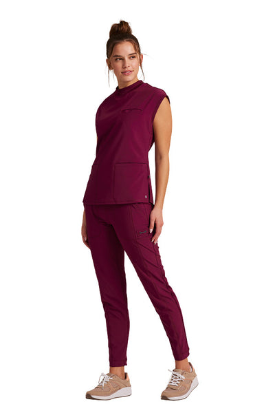 Wine - Cherokee Infinity Mock Neck Top