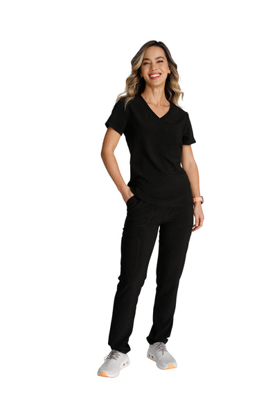 Black - Cherokee Collection Tuckable V-Neck Top