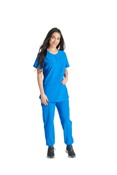 Royal - Cherokee Collection Snap Front Henley Top