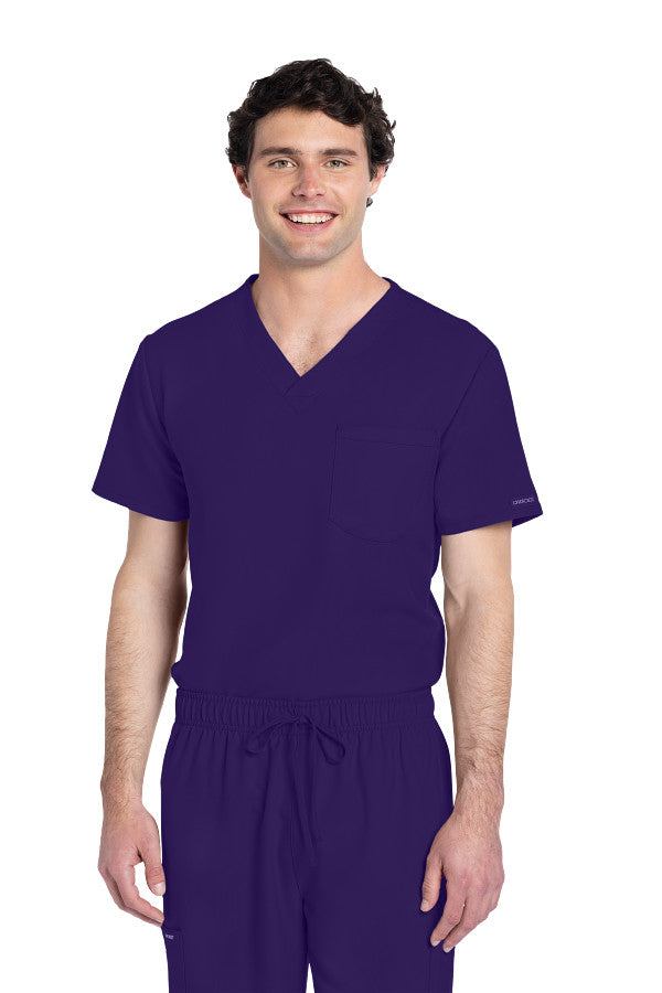 Grape - Cherokee Workwear Originals Ultra Unisex Tuckable V-Neck Top