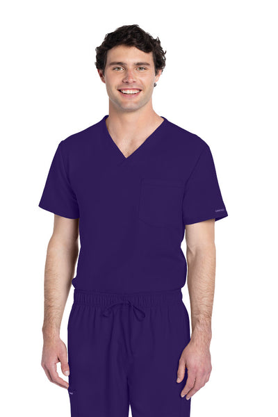 Grape - Cherokee Workwear Originals Ultra Unisex Tuckable V-Neck Top