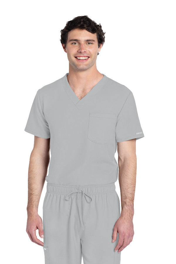 Grey - Cherokee Workwear Originals Ultra Unisex Tuckable V-Neck Top