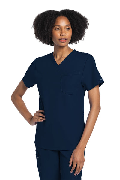 Navy - Cherokee Workwear Originals Ultra Unisex Tuckable V-Neck Top