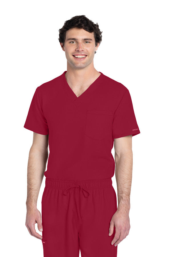 Red - Cherokee Workwear Originals Ultra Unisex Tuckable V-Neck Top