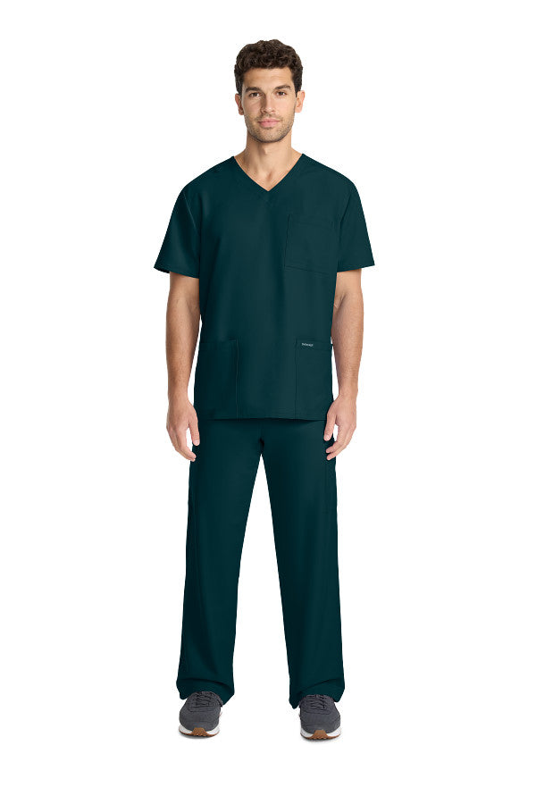 Caribbean Blue - Cherokee Workwear Originals Ultra Men's Tuckable V-Neck Top