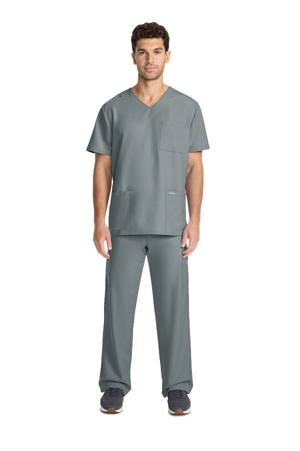Grey - Cherokee Workwear Originals Ultra Men's Tuckable V-Neck Top