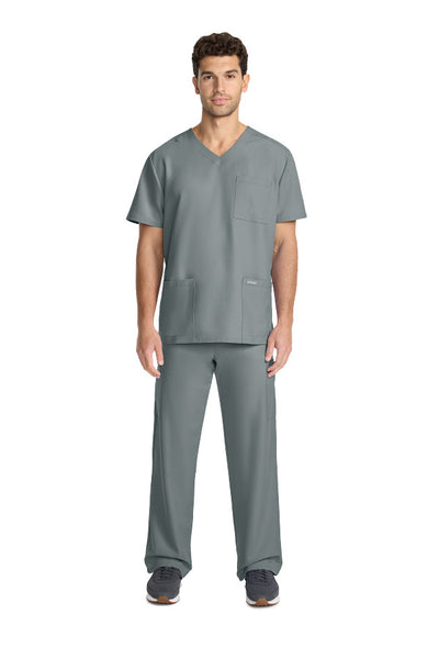 Grey - Cherokee Workwear Originals Ultra Men's Tuckable V-Neck Top