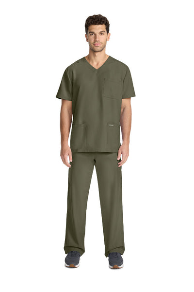 Olive - Cherokee Workwear Originals Ultra Men's Tuckable V-Neck Top