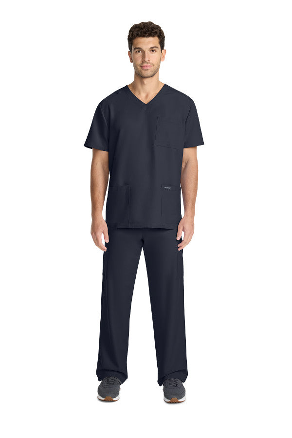 Pewter - Cherokee Workwear Originals Ultra Men's Tuckable V-Neck Top