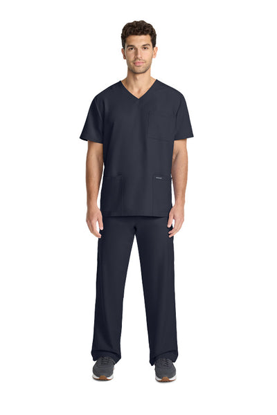 Pewter - Cherokee Workwear Originals Ultra Men's Tuckable V-Neck Top