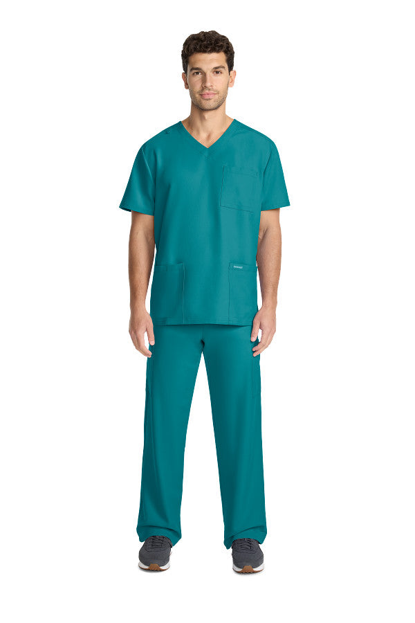 Teal Blue - Cherokee Workwear Originals Ultra Men's Tuckable V-Neck Top