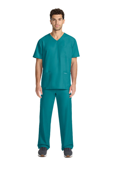 Teal Blue - Cherokee Workwear Originals Ultra Men's Tuckable V-Neck Top