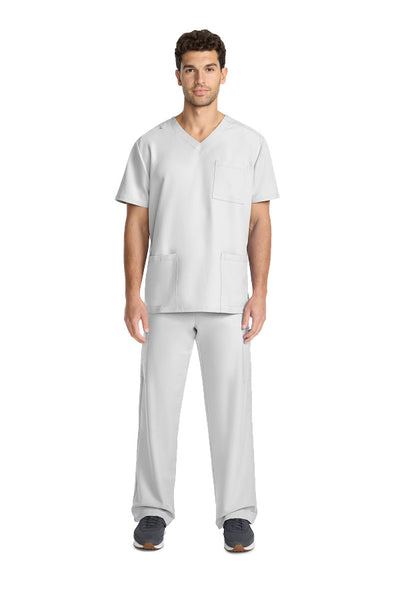 White - Cherokee Workwear Originals Ultra Men's Tuckable V-Neck Top
