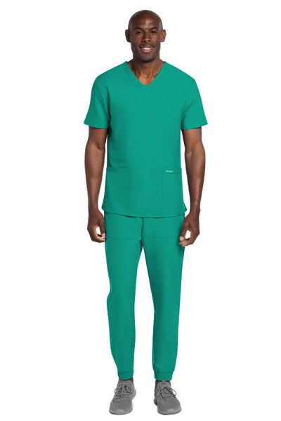 Teal Blue - Cherokee Workwear Originals Ultra Men's V-Neck Top