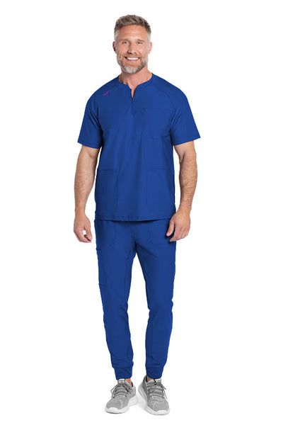 Royal - Cherokee Form Men's Quarter Zip Henley Top
