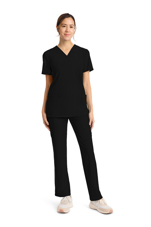 Black - Cherokee Achieve V-Neck Top