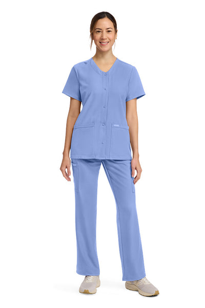 Ciel - Cherokee Workwear Originals Ultra Snap Front Top