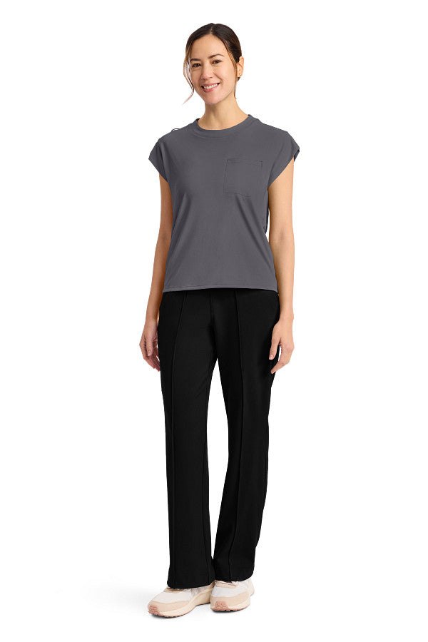 Pewter - Cherokee Achieve Crew Neck Top
