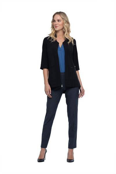 Black - Cherokee Infinity Zip Front Tunic