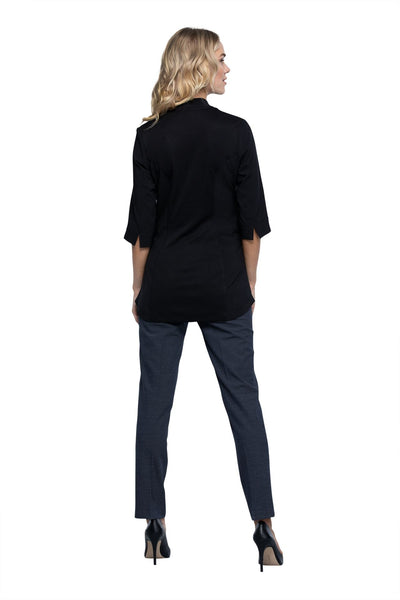 Black - Cherokee Infinity Zip Front Tunic