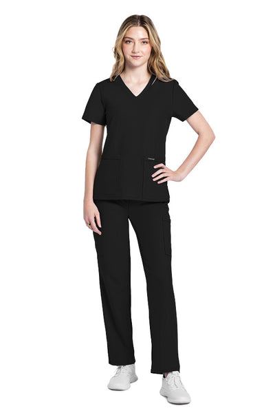 Black - Cherokee Workwear Originals Ultra V-Neck Top