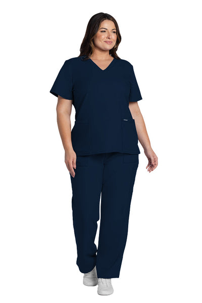 Navy - Cherokee Workwear Originals Ultra V-Neck Top