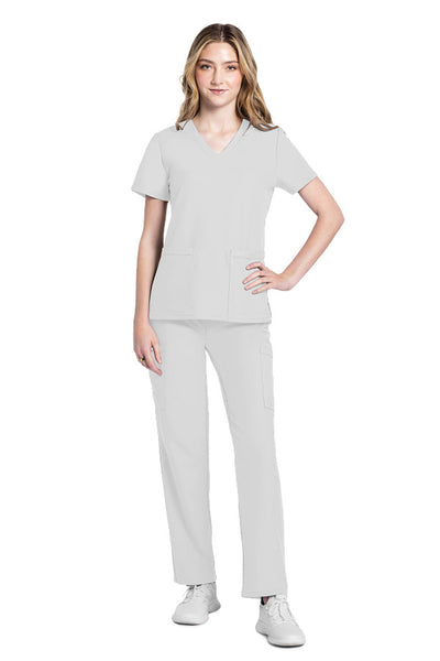 White - Cherokee Workwear Originals Ultra V-Neck Top
