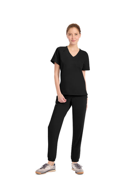 Black - Cherokee Workwear Originals Ultra Tuckable V-Neck Top