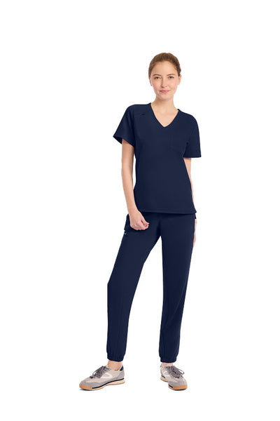 Navy - Cherokee Workwear Originals Ultra Tuckable V-Neck Top