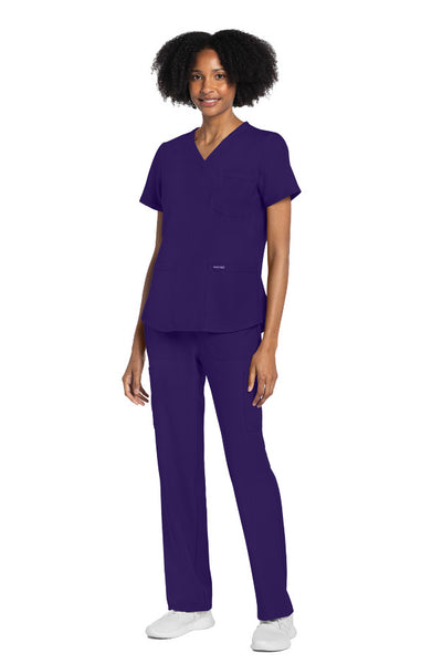 Grape - Cherokee Workwear Originals Ultra V-Neck Top