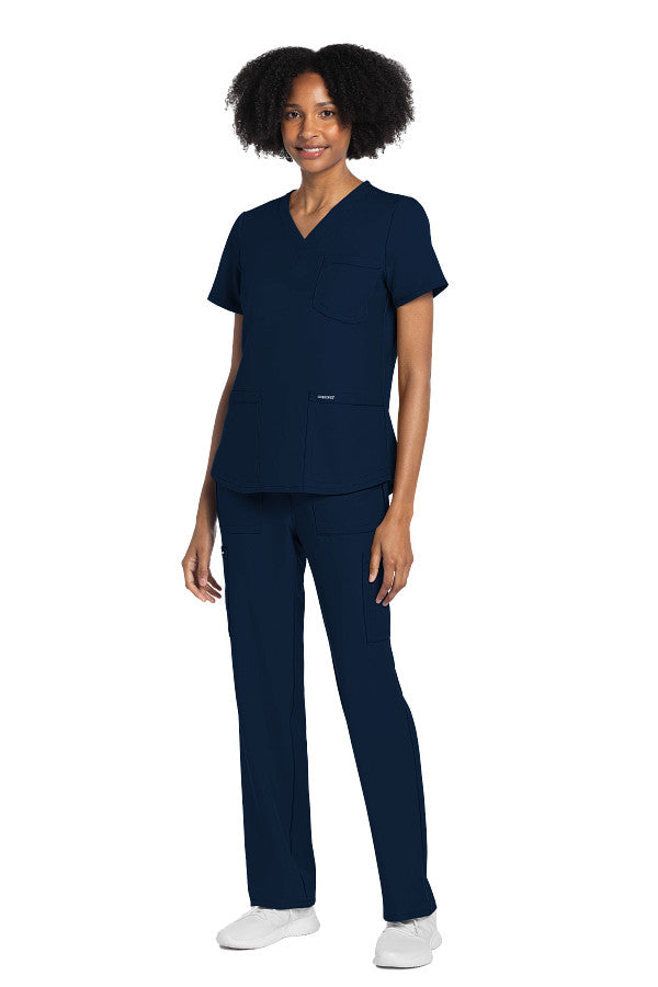 Navy - Cherokee Workwear Originals Ultra V-Neck Top