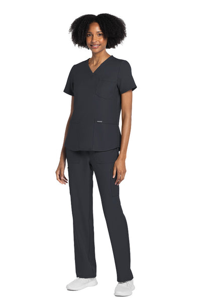 Pewter - Cherokee Workwear Originals Ultra V-Neck Top