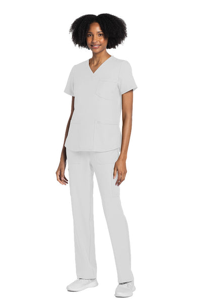 White - Cherokee Workwear Originals Ultra V-Neck Top