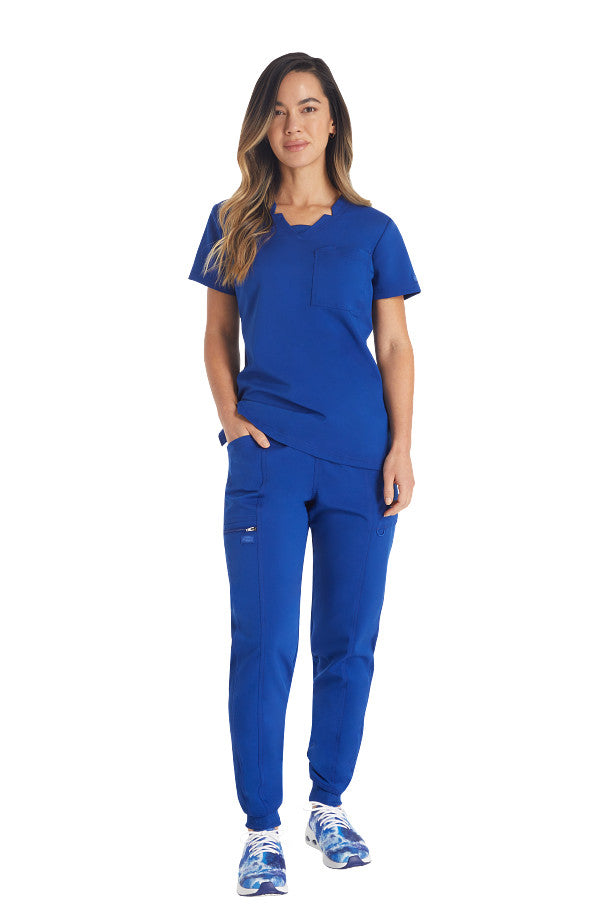 Galaxy Blue - Dickies Balance Notched V-Neck Top