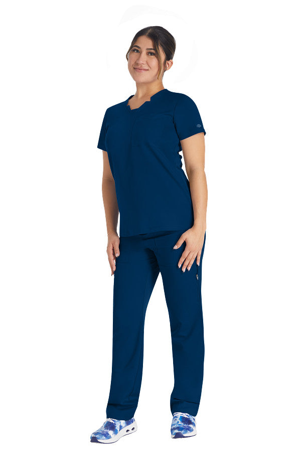 Navy - Dickies Balance Notched V-Neck Top