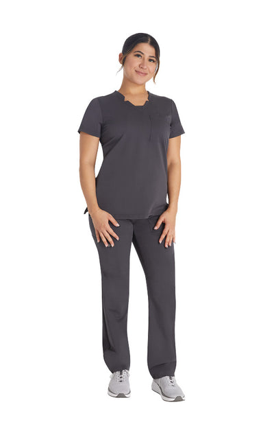 Pewter - Dickies Balance Notched V-Neck Top