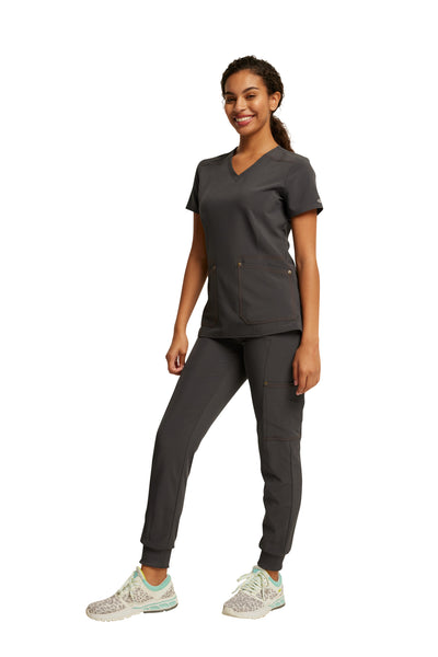 Pewter - Dickies Riveting V-Neck Top