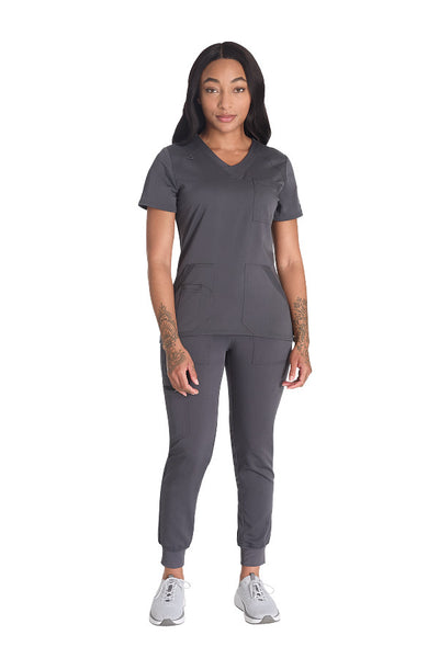 Pewter - Dickies Balance High Low Hem V-Neck Top