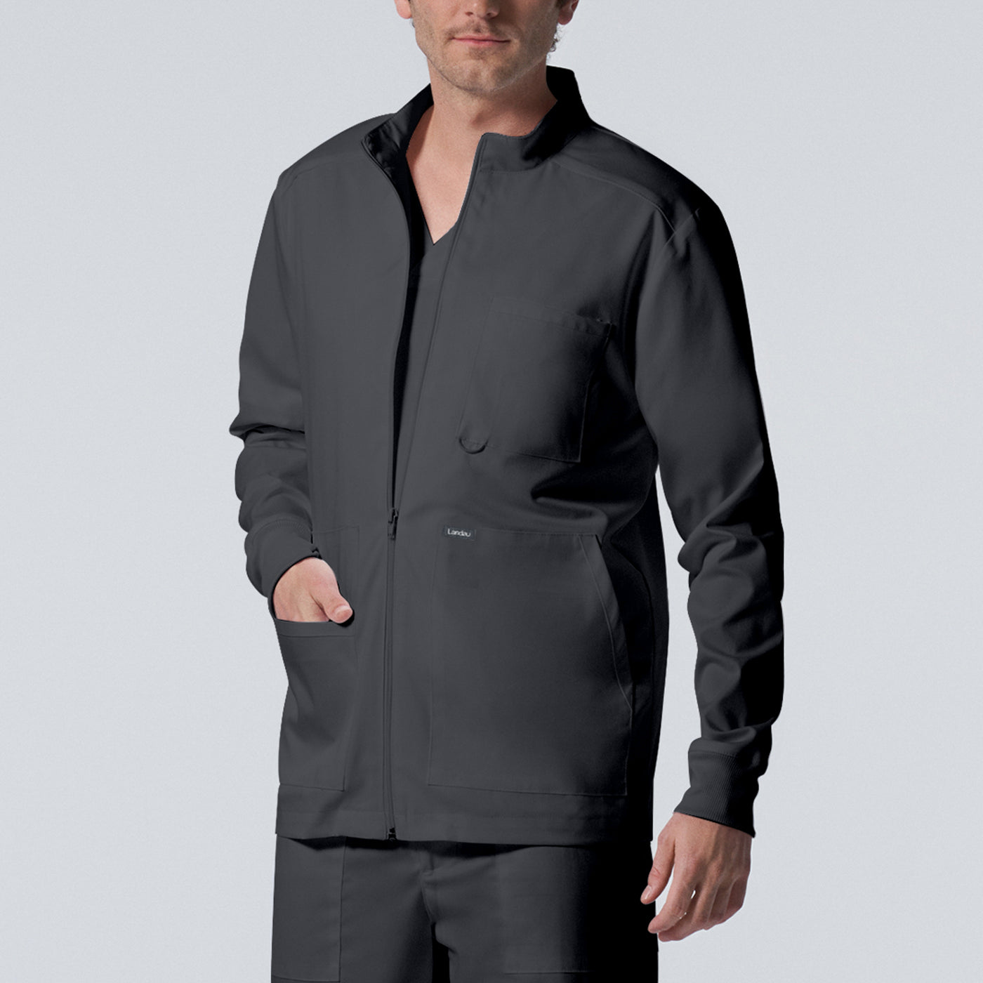 Men's 4-Pocket Scrub Jacket