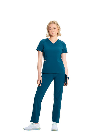 Caribbean Blue - Infinity GNR8 V-Neck Top