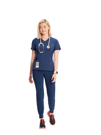 Navy - Infinity GNR8 V-Neck Top