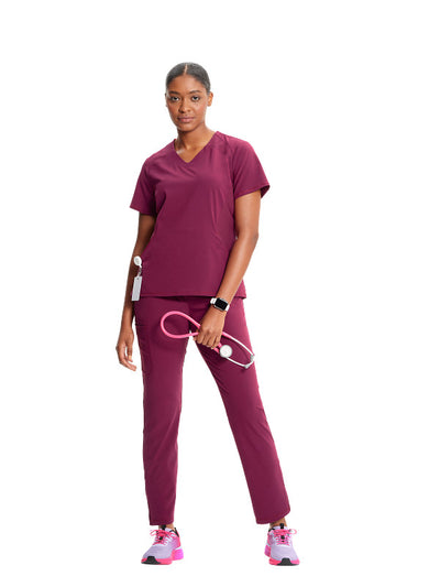 Wine - Infinity GNR8 V-Neck Top